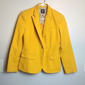 Vince Camuto Blazer Butter Yellow Size 6 Petite